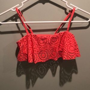 Pink Crochet bikini top xs